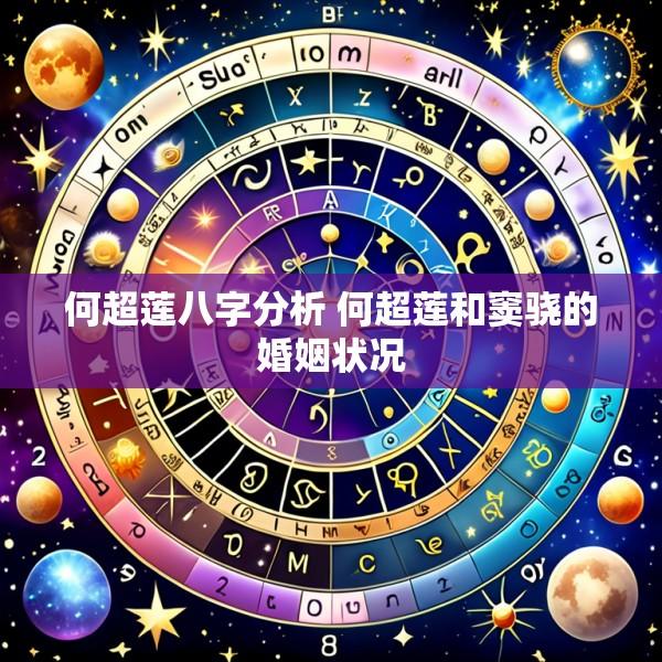 何超莲八字分析 何超莲和窦骁的婚姻状况