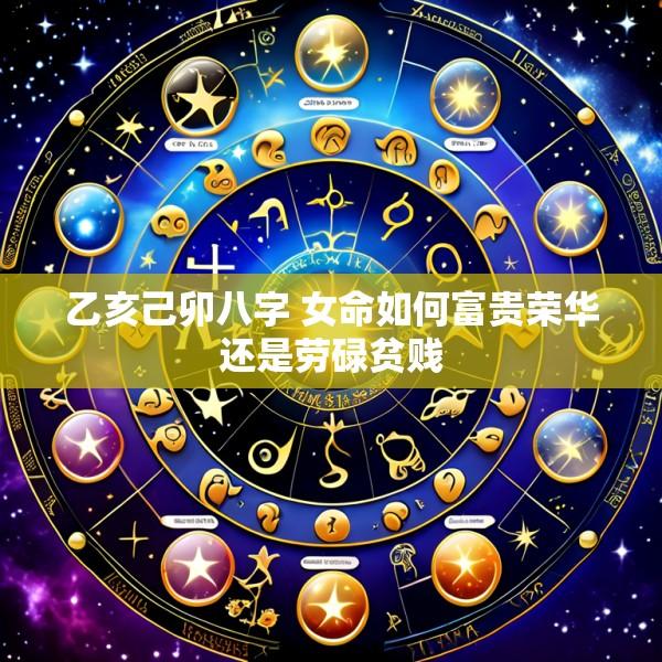 乙亥己卯八字 女命如何富贵荣华还是劳碌贫贱