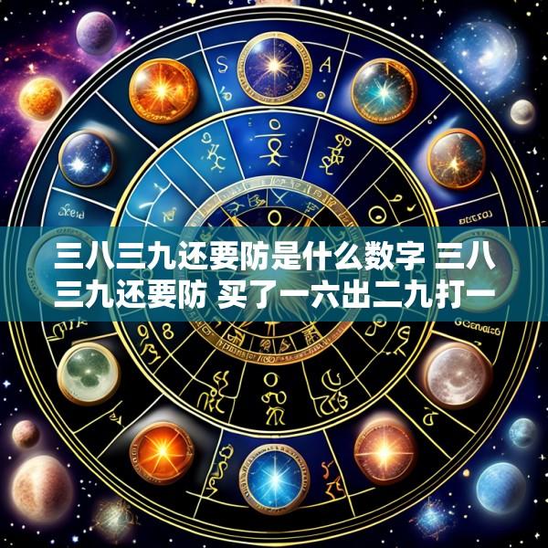 三八三九还要防是什么数字 三八三九还要防 买了一六出二九打一生肖