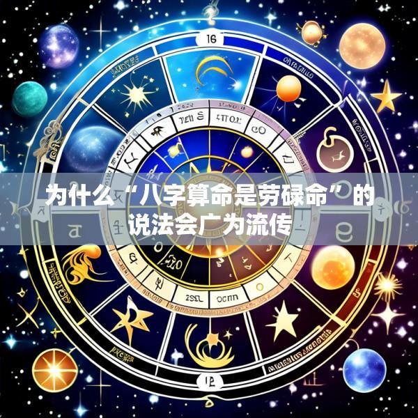 为什么“八字算命是劳碌命”的说法会广为流传