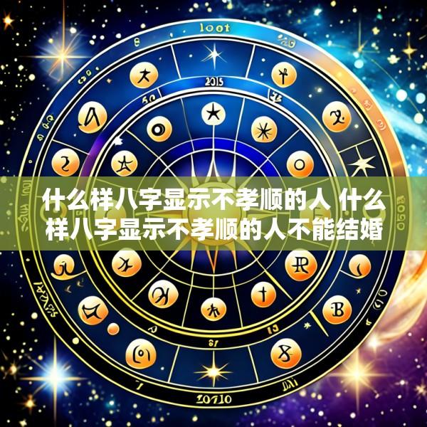 什么样八字显示不孝顺的人 什么样八字显示不孝顺的人不能结婚
