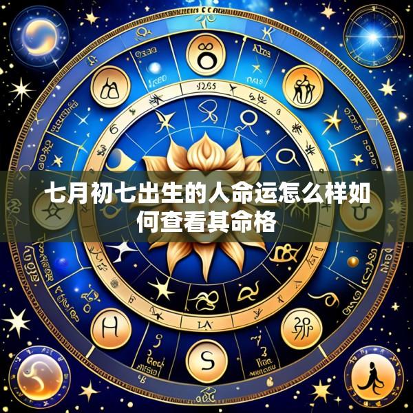 七月初七出生的人命运怎么样如何查看其命格