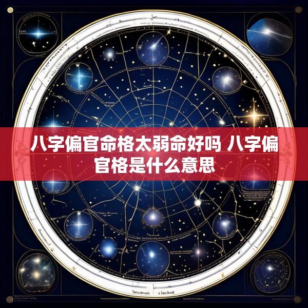 八字偏官命格太弱命好吗 八字偏官格是什么意思