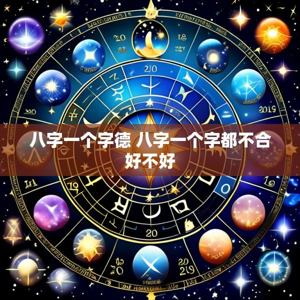八字一个字德 八字一个字都不合好不好
