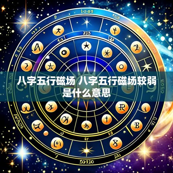 八字五行磁场 八字五行磁场较弱是什么意思