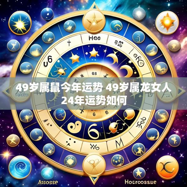 49岁属鼠今年运势 49岁属龙女人24年运势如何