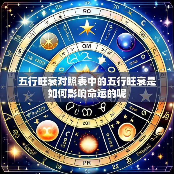 五行旺衰对照表中的五行旺衰是如何影响命运的呢