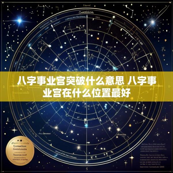 八字事业宫突破什么意思 八字事业宫在什么位置最好