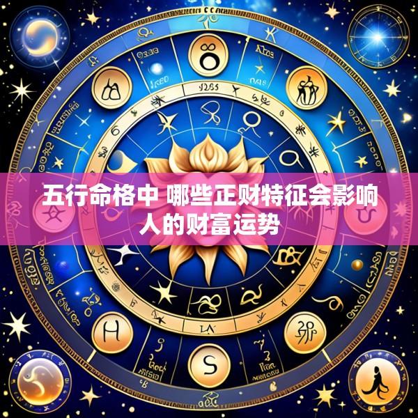 五行命格中 哪些正财特征会影响人的财富运势