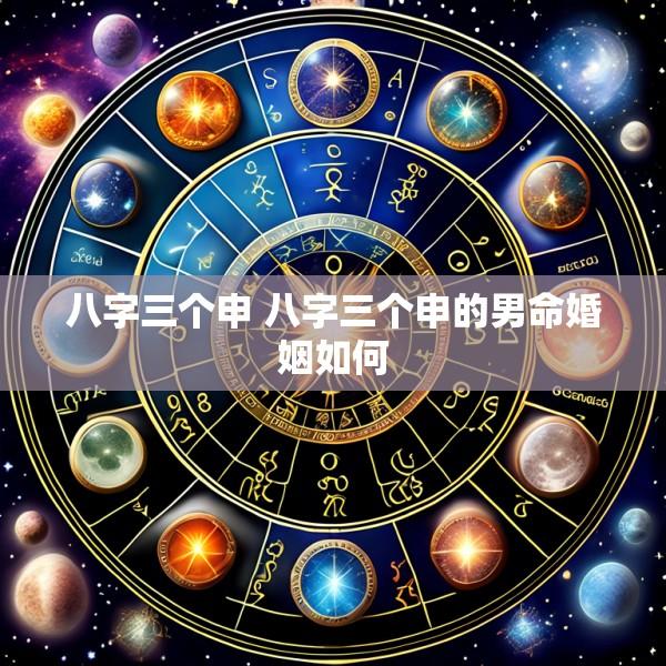 八字三个申 八字三个申的男命婚姻如何