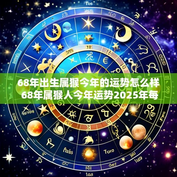 68年出生属猴今年的运势怎么样 68年属猴人今年运势2025年每月运势