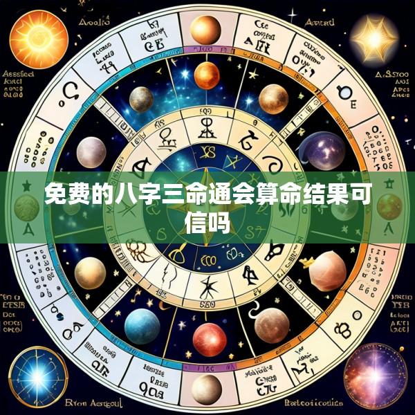 免费的八字三命通会算命结果可信吗