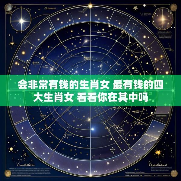会非常有钱的生肖女 最有钱的四大生肖女 看看你在其中吗
