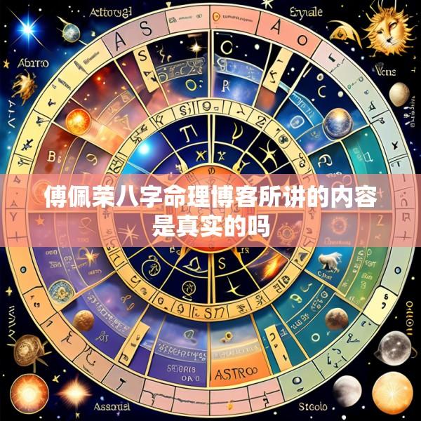 傅佩荣八字命理博客所讲的内容是真实的吗