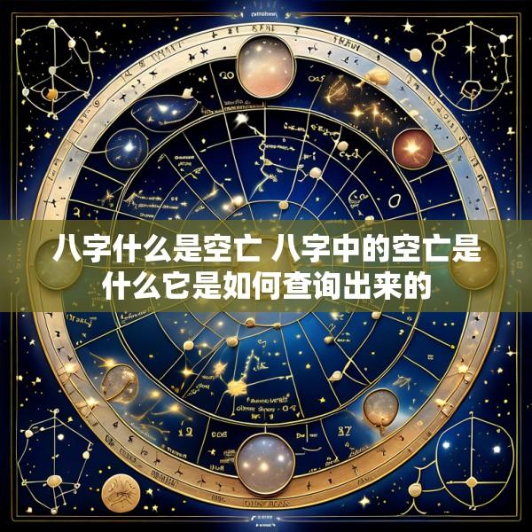 八字什么是空亡 八字中的空亡是什么它是如何查询出来的