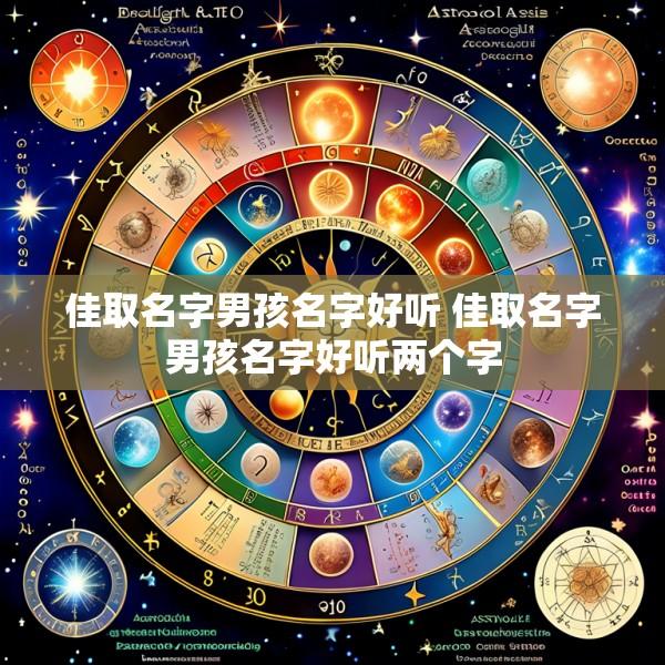 佳取名字男孩名字好听 佳取名字男孩名字好听两个字