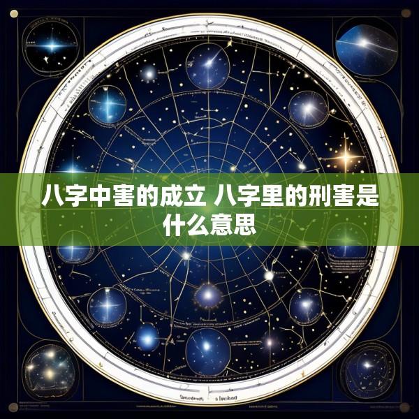 八字中害的成立 八字里的刑害是什么意思