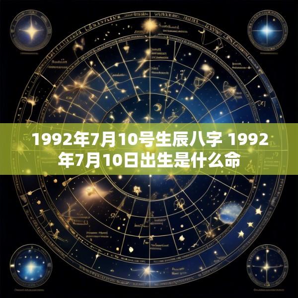 1992年7月10号生辰八字 1992年7月10日出生是什么命