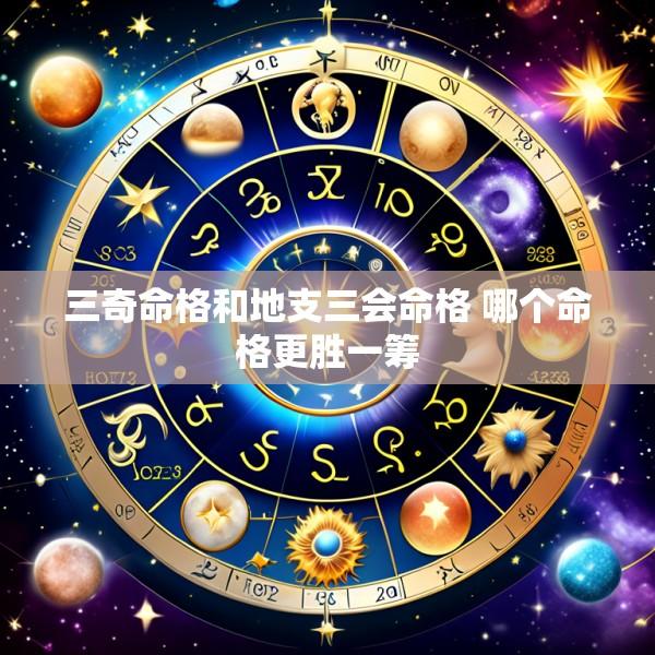 三奇命格和地支三会命格 哪个命格更胜一筹