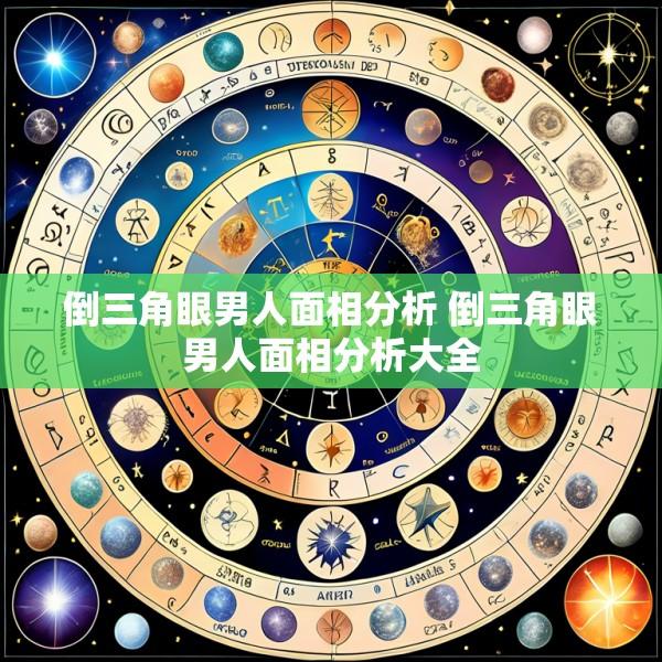 倒三角眼男人面相分析 倒三角眼男人面相分析大全