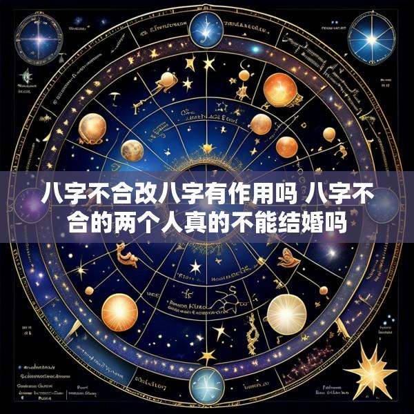 八字不合改八字有作用吗 八字不合的两个人真的不能结婚吗