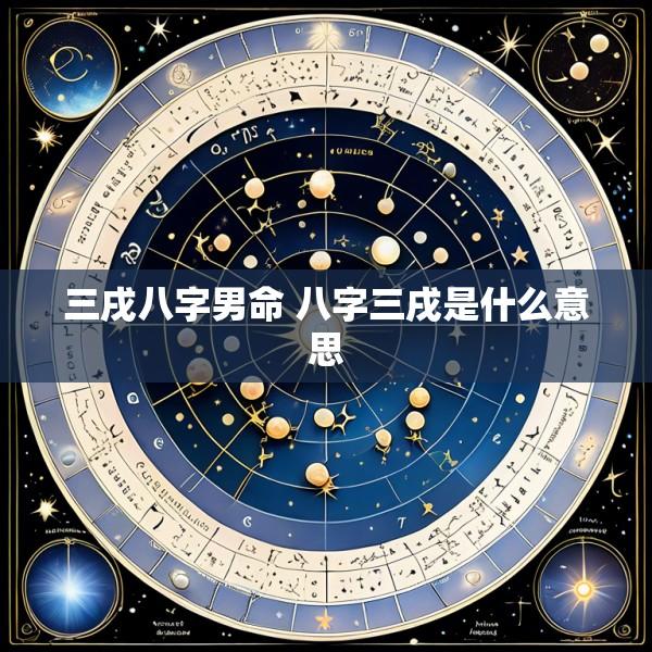 三戌八字男命 八字三戌是什么意思