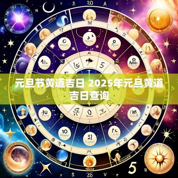 元旦节黄道吉日 2025年元旦黄道吉日查询