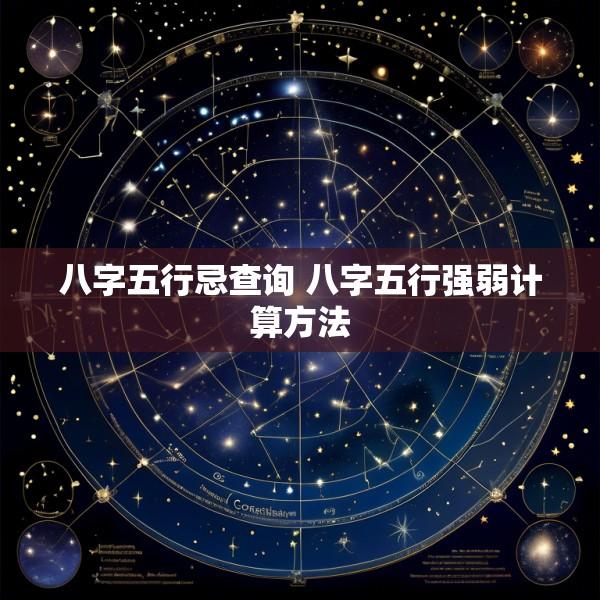 八字五行忌查询 八字五行强弱计算方法