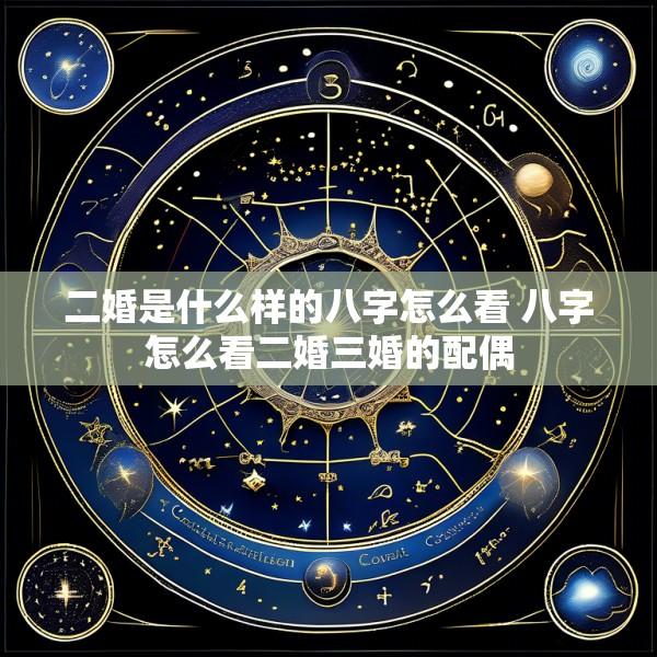 二婚是什么样的八字怎么看 八字怎么看二婚三婚的配偶