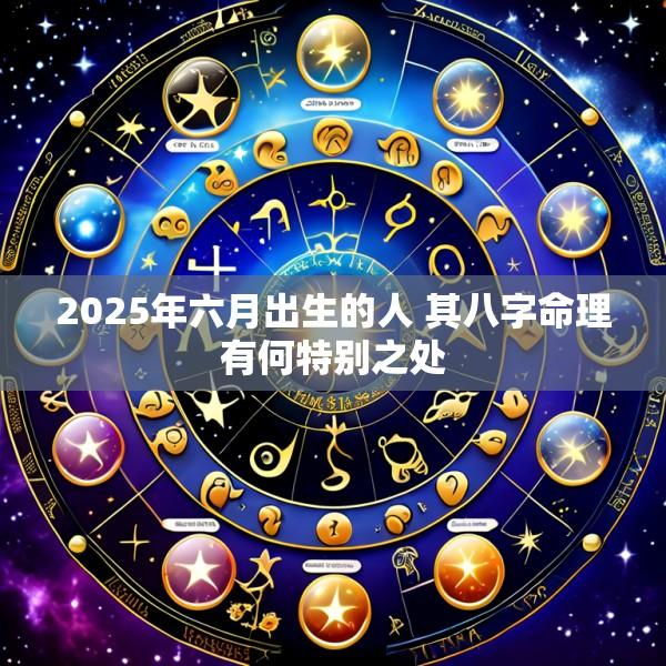 2025年六月出生的人 其八字命理有何特别之处