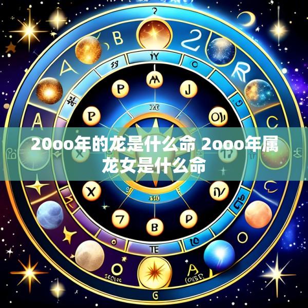 20oo年的龙是什么命 2ooo年属龙女是什么命