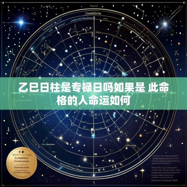 乙巳日柱是专禄日吗如果是 此命格的人命运如何