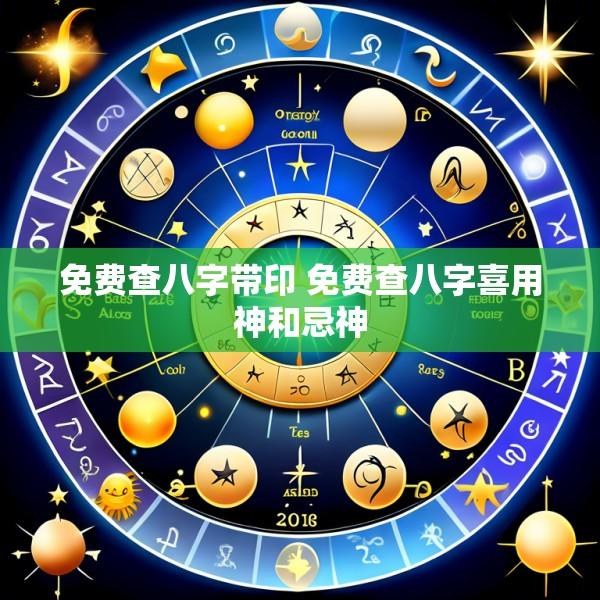 免费查八字带印 免费查八字喜用神和忌神