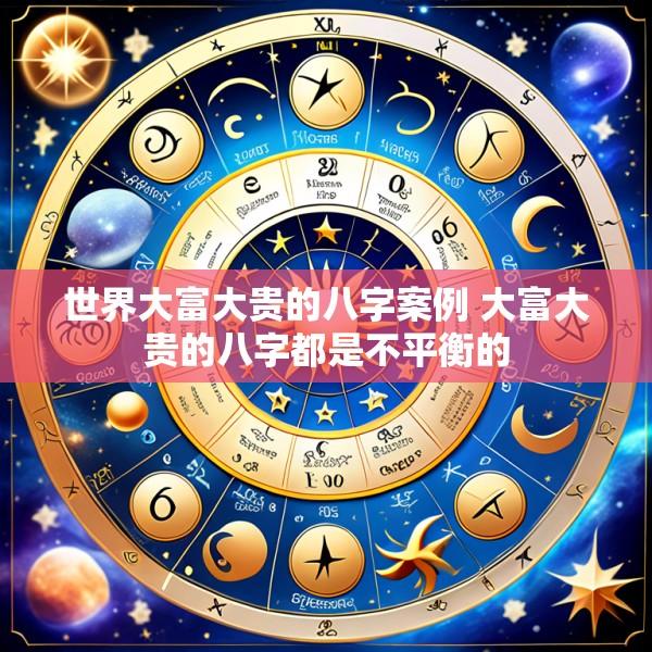 世界大富大贵的八字案例 大富大贵的八字都是不平衡的