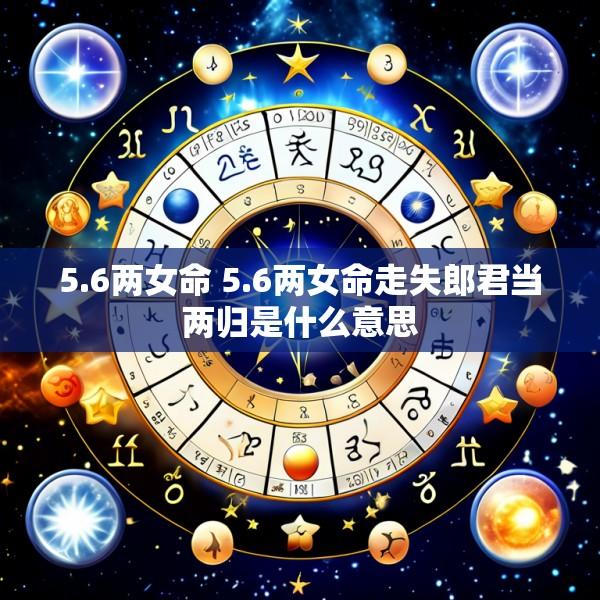 5.6两女命 5.6两女命走失郎君当两归是什么意思