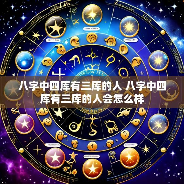 八字中四库有三库的人 八字中四库有三库的人会怎么样