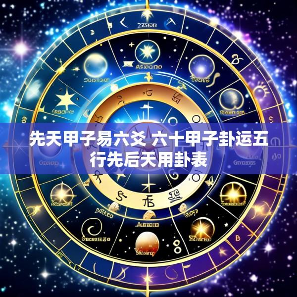 先天甲子易六爻 六十甲子卦运五行先后天用卦表