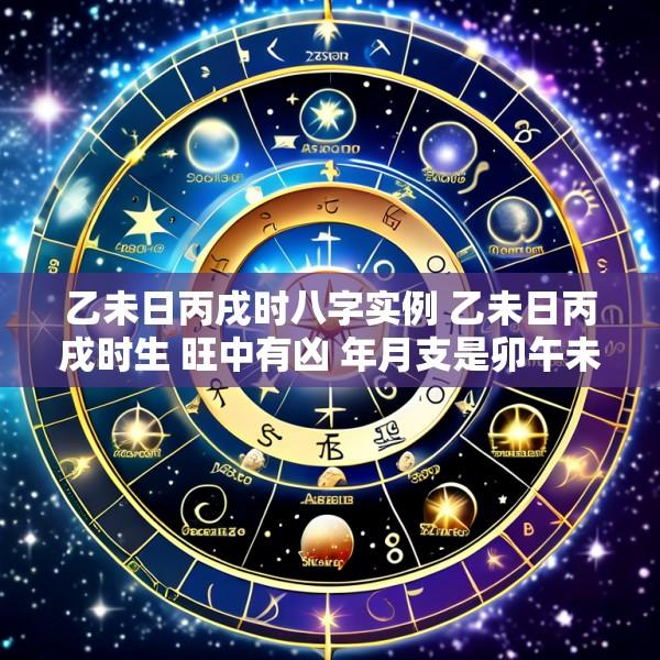 乙未日丙戌时八字实例 乙未日丙戌时生 旺中有凶 年月支是卯午未戌 命主显贵