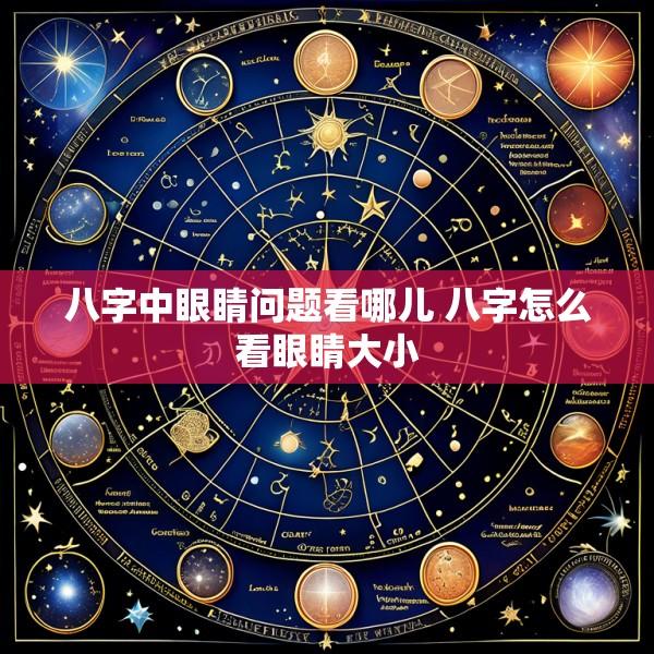 八字中眼睛问题看哪儿 八字怎么看眼睛大小