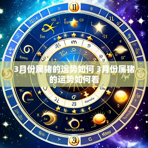 3月份属猪的运势如何 3月份属猪的运势如何看
