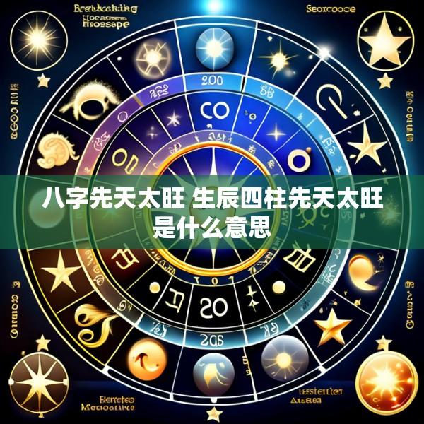 八字先天太旺 生辰四柱先天太旺是什么意思
