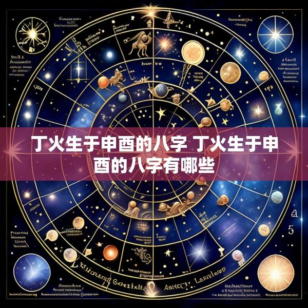 丁火生于申酉的八字 丁火生于申酉的八字有哪些