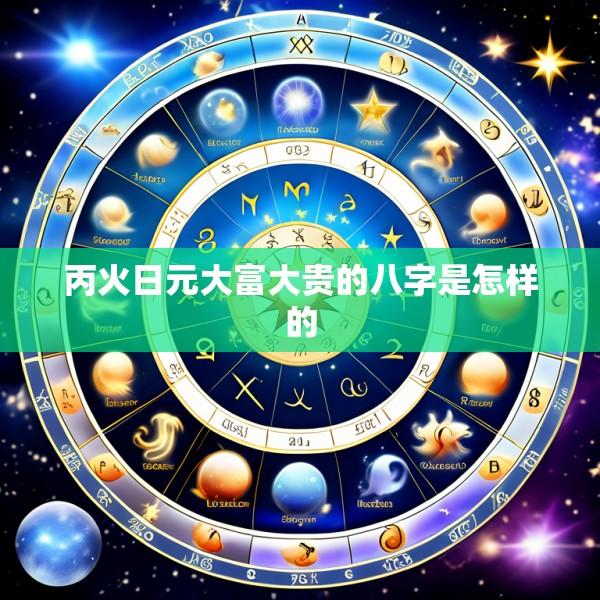 丙火日元大富大贵的八字是怎样的