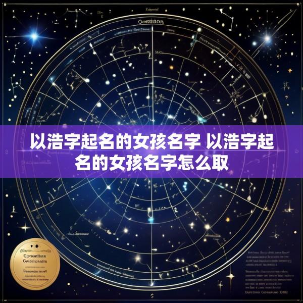 以浩字起名的女孩名字 以浩字起名的女孩名字怎么取