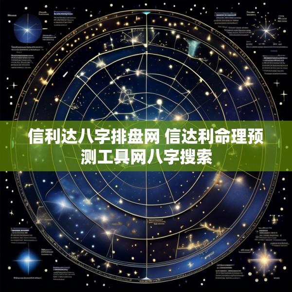信利达八字排盘网 信达利命理预测工具网八字搜索