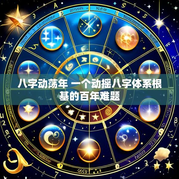 八字动荡年 一个动摇八字体系根基的百年难题