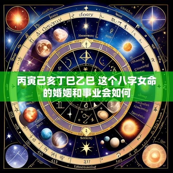 丙寅己亥丁巳乙巳 这个八字女命的婚姻和事业会如何