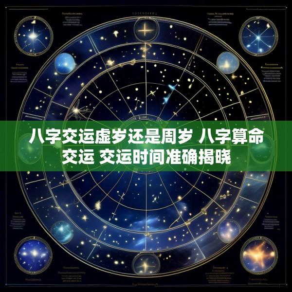 八字交运虚岁还是周岁 八字算命交运 交运时间准确揭晓
