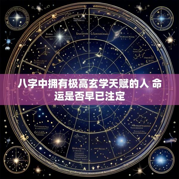 八字中拥有极高玄学天赋的人 命运是否早已注定