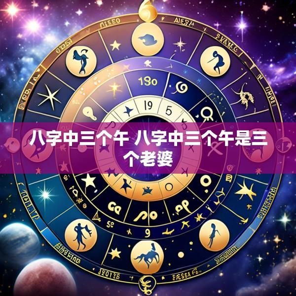 八字中三个午 八字中三个午是三个老婆